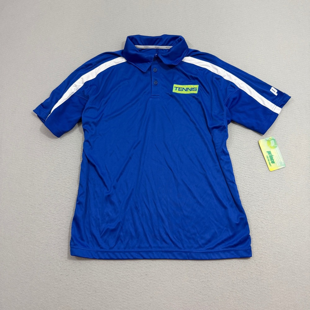 Prince Polo Shirt Mens Small Blue Indianapolis Tennis Championships Comp Polo